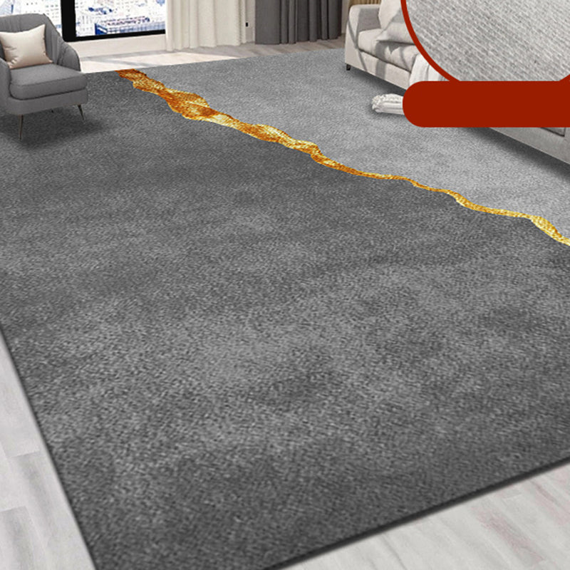 Light Grey Graphic Rug Blending Modern Indoor Rug Non-Slip Backing Rug for Living Room