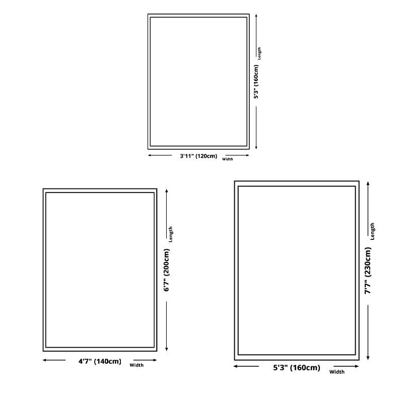 Stylish Geometric Print Rug Modern Polyester Area Rug Stain Resistant Carpet for Home Decor