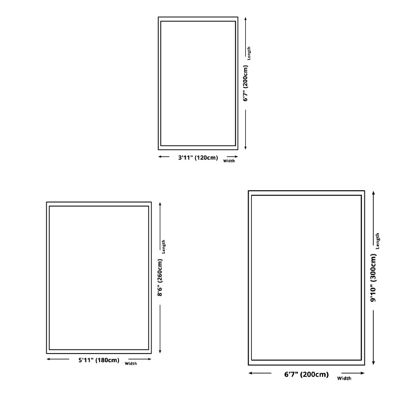 Stylish Geometric Print Rug Modern Polyester Area Rug Stain Resistant Carpet for Home Decor