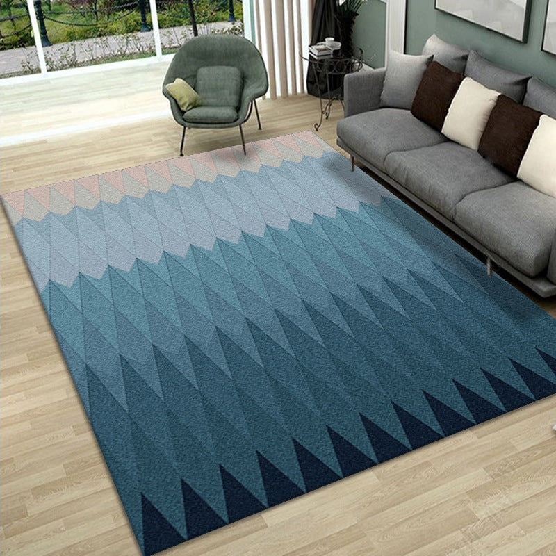 Modern Geometric Print Rug Washable Carpet Washable Polyester Indoor Rug for Living Room