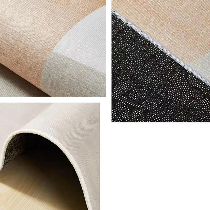 Chic Modern Area Carpet Geometric Print Polyester Area Rug Non-Slip Backing Rug for Home Decor