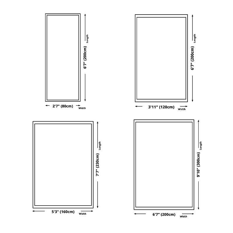 Chic Modern Area Carpet Geometric Print Polyester Area Rug Non-Slip Backing Rug for Home Decor