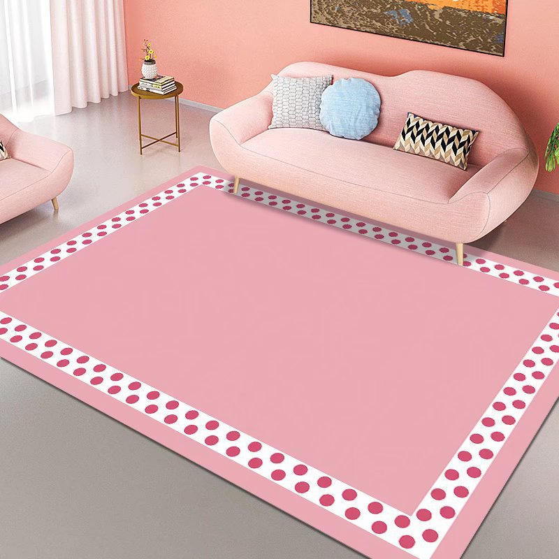 Modern Geometric Rug Morandi Color Indoor Rug Polyester Non-Slip Backing Area Carpet for Living Room