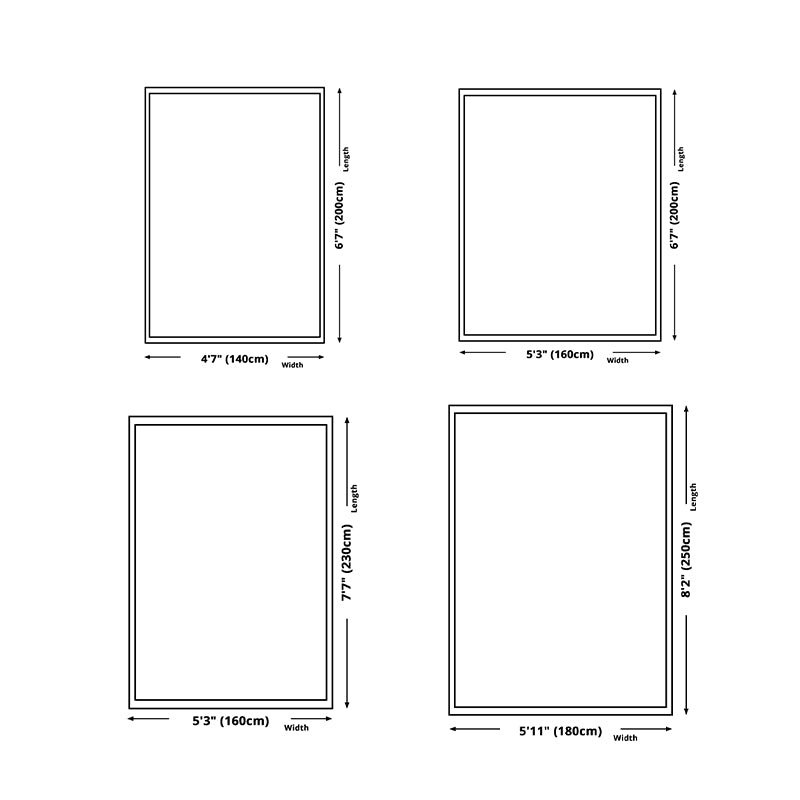 Modern Indoor Rug Washable Area Rug Polyester Non-Slip Backing Carpet for Living Room