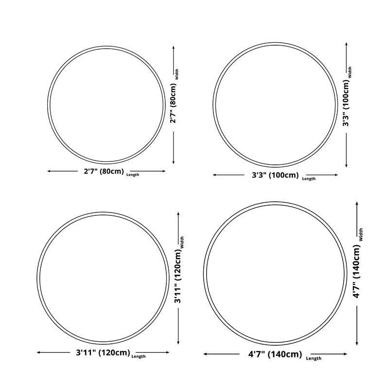 Round Geometry Pattern Carpet Polyester Modern Indoor Rug Stain Resistant Area Rug for Living Room