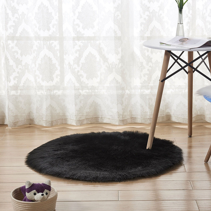 Tapis de couleur unie minimaliste SIMPLE COP TARPE SIMPLE POLYESTER SOIR SHAG RAPI