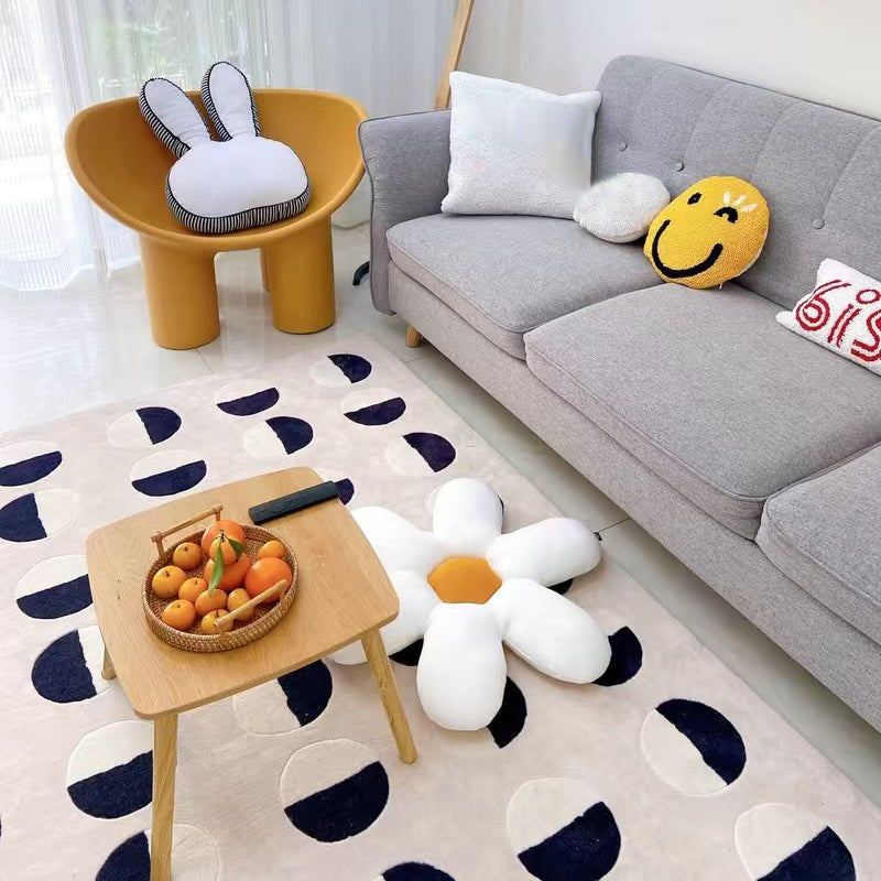 Khaki Tone Geometric Rug Leisure Polyester Area Rug Stain Resistant Carpet for Home Decor