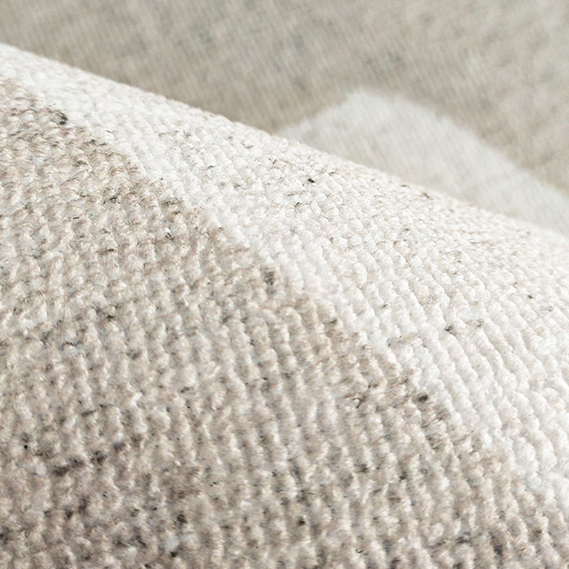 Grey Modern Rug Polyester Circle Rug Non-Slip Backing Rug for Home Decoration