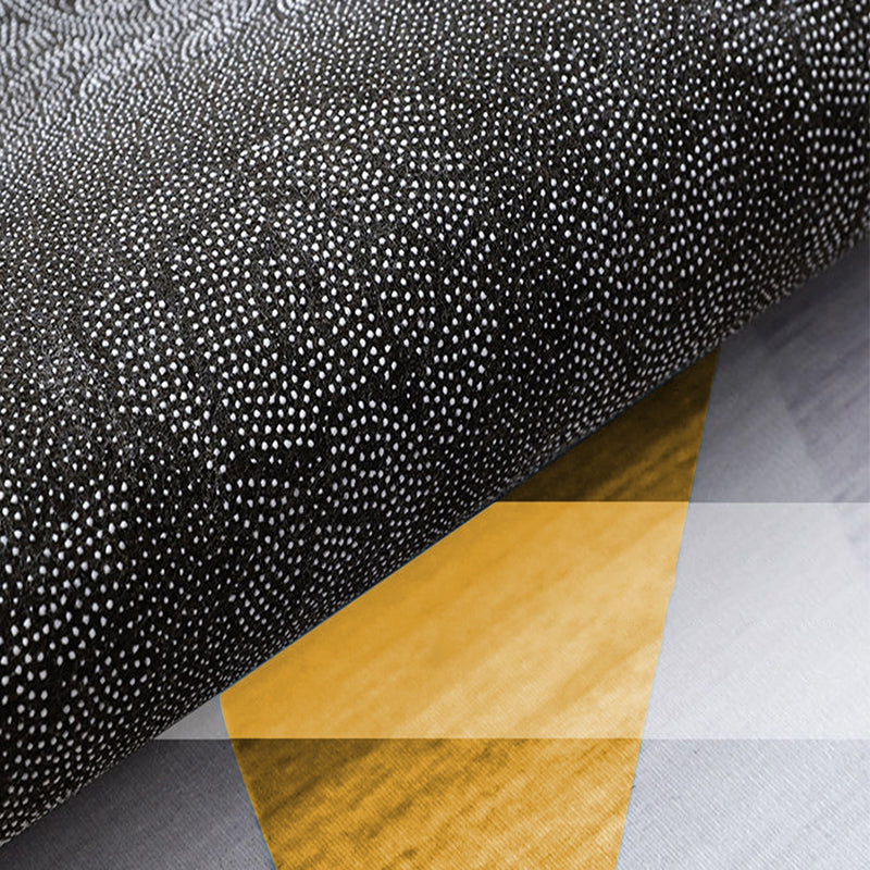 Round Geometric Indoor Rug Modern Patchwork Area Rug Polyester Anti-Slip Carpet for Living Room