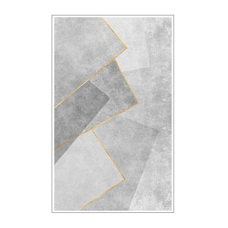 Relaxing Geometric Pattern Rug Polyester Area Carpet Stain Resistant Indoor Rug for Living Room