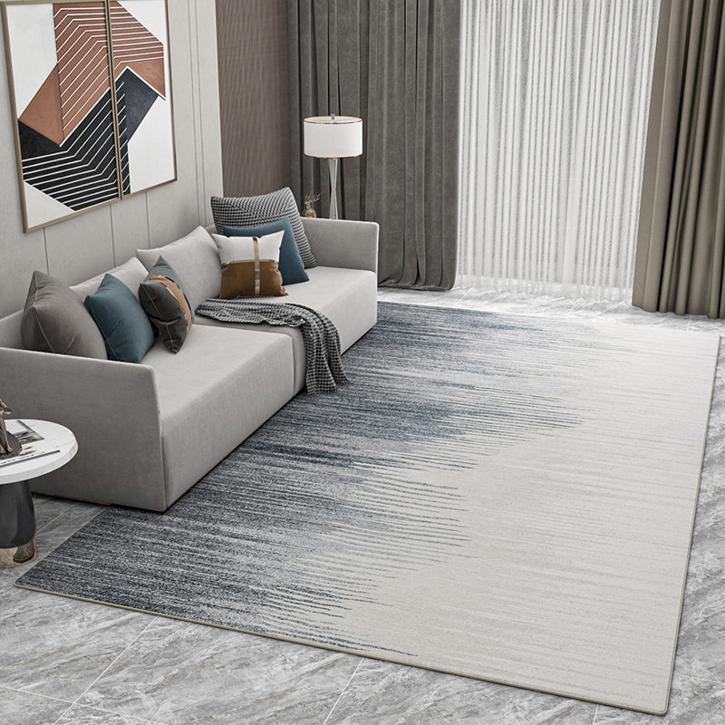 Relaxing Geometric Pattern Rug Polyester Area Carpet Stain Resistant Indoor Rug for Living Room