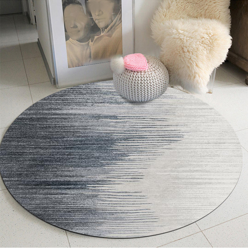 Round Graphic Printed Rug Polyester Funky Indoor Rug Stain Resistant Carpet for Home Decoration
