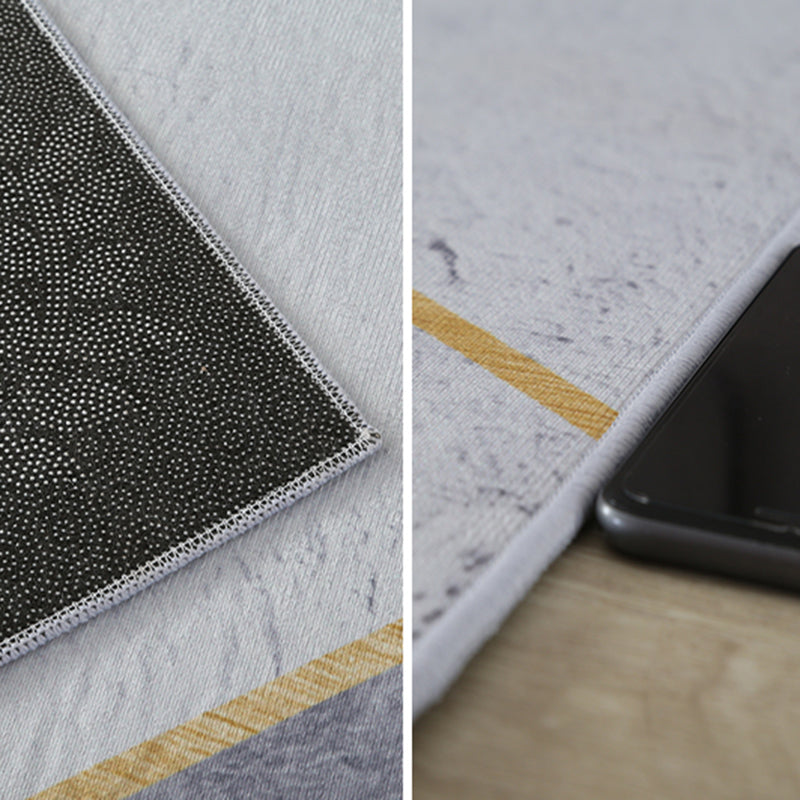 Modern Graphic Pattern Rug Polyester Area Carpet Stain Resistant Indoor Rug for Living Room