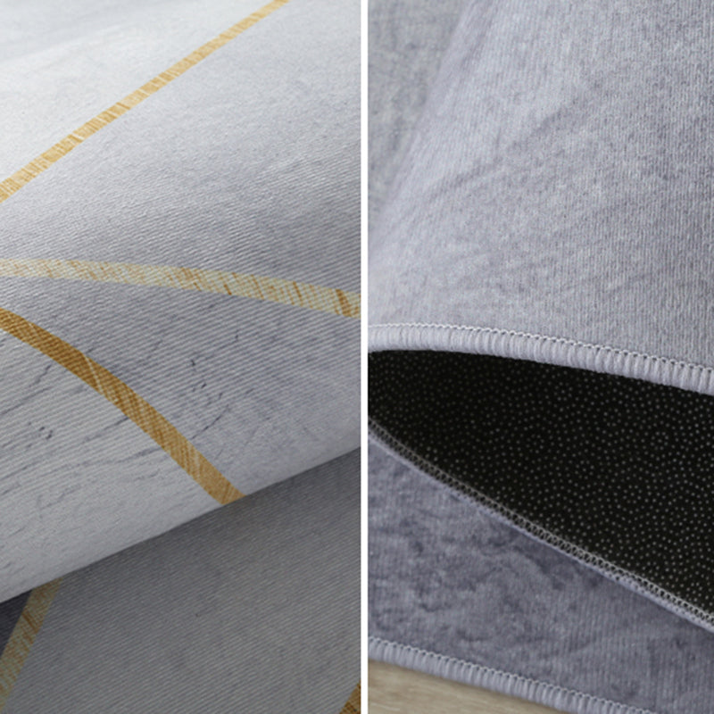 Modern Graphic Pattern Rug Polyester Area Carpet Stain Resistant Indoor Rug for Living Room