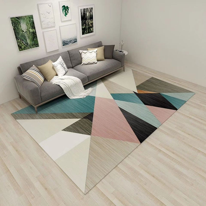 Creative Graphic Printed Carpet Polyester Rug Non-Slip Backing Indoor Rug for Home Decoration