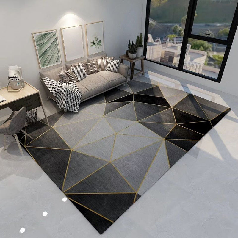 Creative Graphic Printed Carpet Polyester Rug Non-Slip Backing Indoor Rug for Home Decoration