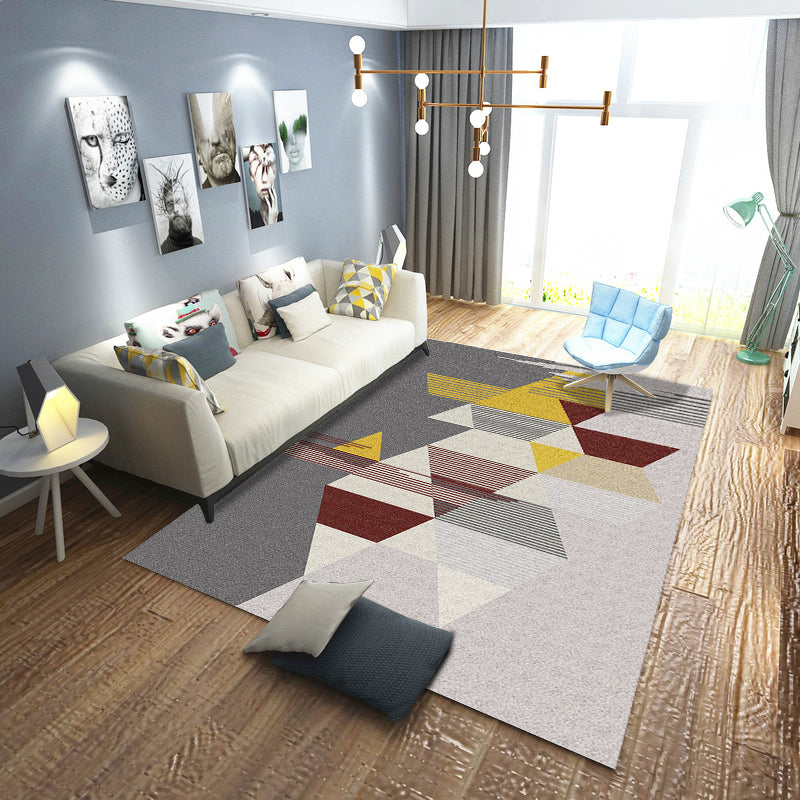 Creative Graphic Printed Carpet Polyester Rug Non-Slip Backing Indoor Rug for Home Decoration