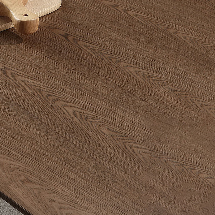 Table à manger en bois de cendres contemporain double piédestal à base de bois massif de base de base pour la maison