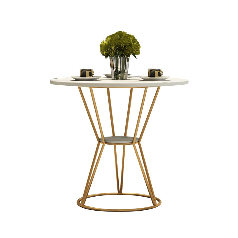 Table à manger de luxe traditionnelle table de pierre fritrée avec base de piédestal