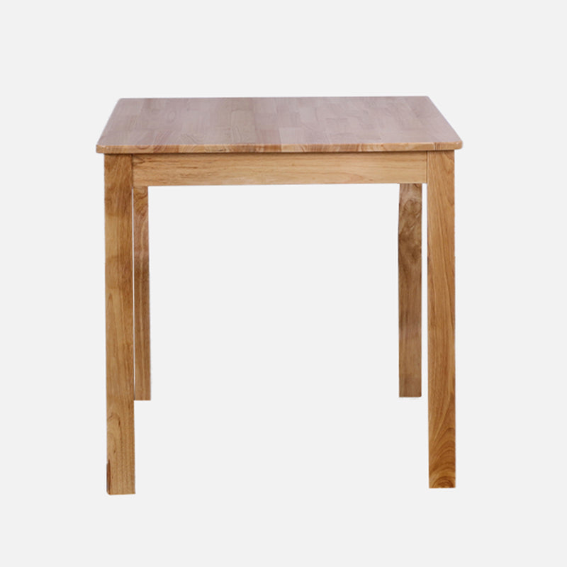 Contemporary Style Oak Dining Table 4 Legs Solid Wood Base Table for Home