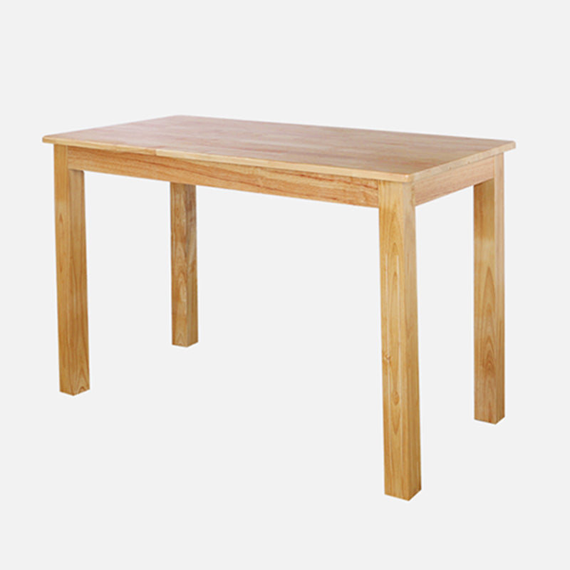 Contemporary Style Oak Dining Table 4 Legs Solid Wood Base Table for Home
