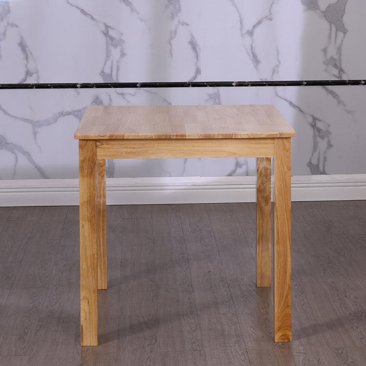 Contemporary Style Oak Dining Table 4 Legs Solid Wood Base Table for Home