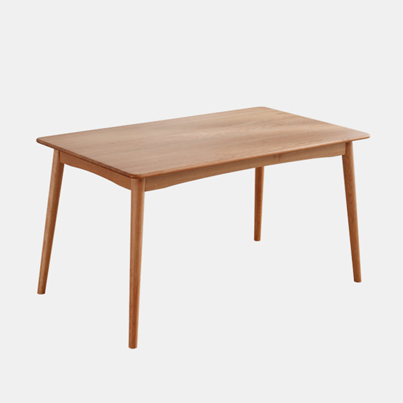 Mesa de comedor rectangular de madera de cerezo Mesa de madera moderna en la naturaleza con 4 patas