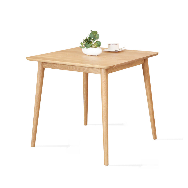 Rubberwood vaste houten eettafel 4 benen basis houten tafel voor keuken
