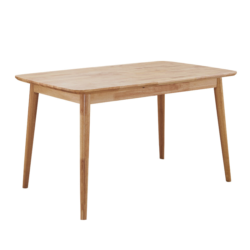 Rubberwood vaste houten eettafel 4 benen basis houten tafel voor keuken
