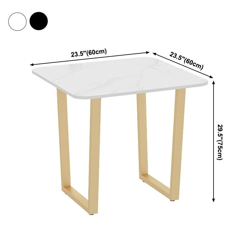 Traditioneller Luxusstil Esstisch Sintered Steintisch mit goldenem Rahmen für Esszimmer