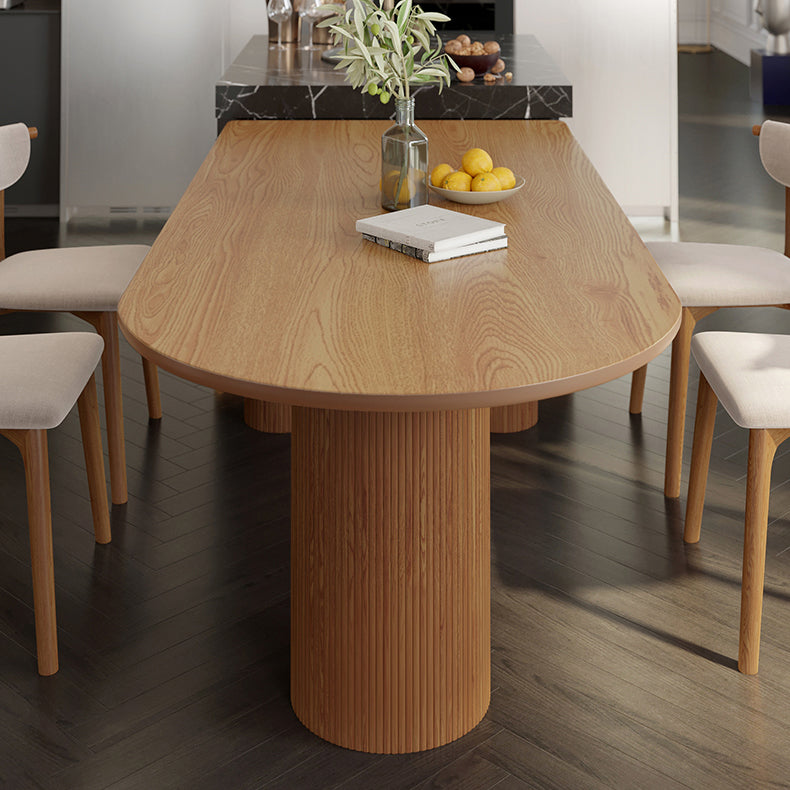 Massivholz zeitgenössischer Freiform Tisch Holz Top Esstisch für Esszimmer