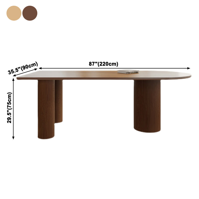 Massivholz zeitgenössischer Freiform Tisch Holz Top Esstisch für Esszimmer