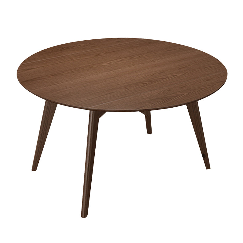 Table à manger ronde extensible pour restaurant Table moderne en bois d'hévéa avec 4 pieds