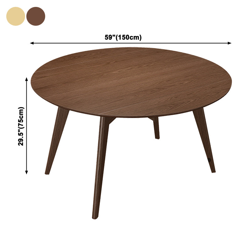 Table à manger ronde extensible pour restaurant Table moderne en bois d'hévéa avec 4 pieds