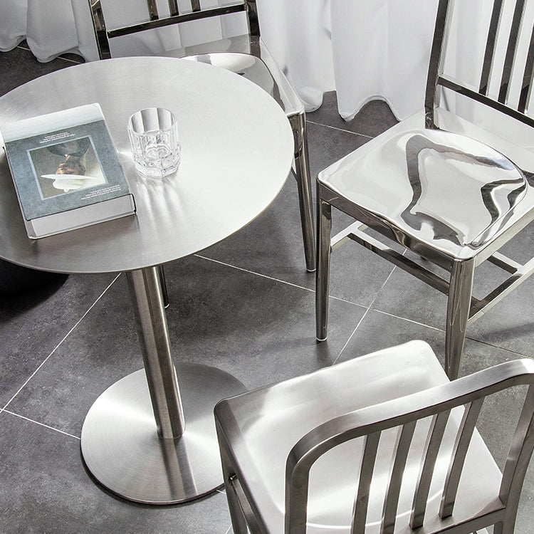 Metal Industrial Dining Table Stainless Steel Table for Kitchen and Dining Room