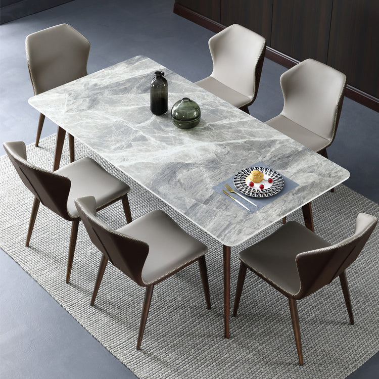 Eettafel van gesinterd steenblad voor restaurant Industriële keukentafel met 4 poten
