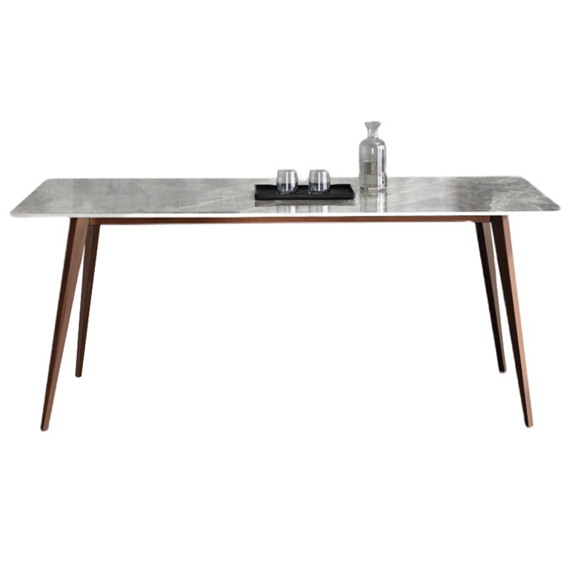 Eettafel van gesinterd steenblad voor restaurant Industriële keukentafel met 4 poten