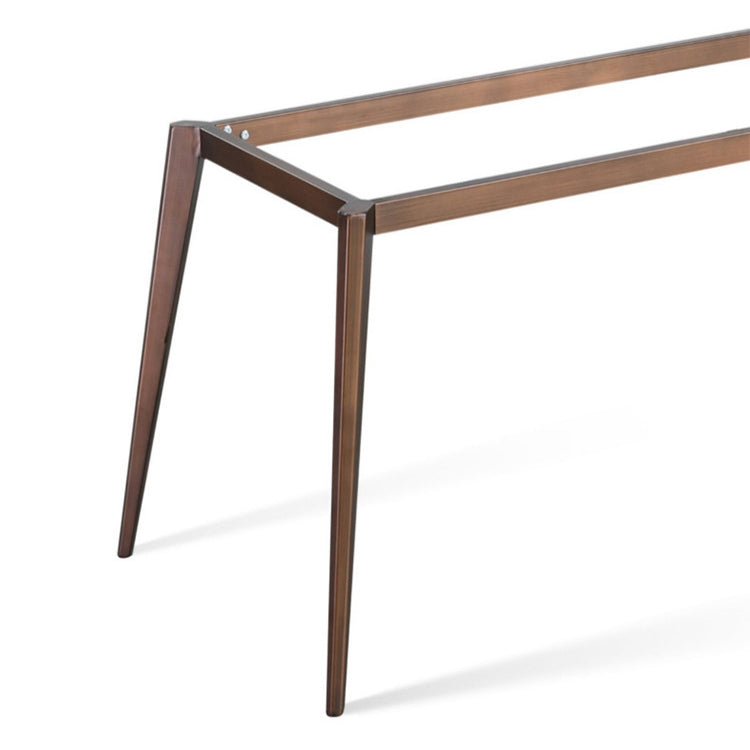 Eettafel van gesinterd steenblad voor restaurant Industriële keukentafel met 4 poten