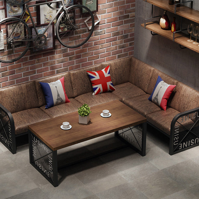 Table à manger industrielle en bois massif de pin avec base à tréteaux pour dîner de cuisine à domicile