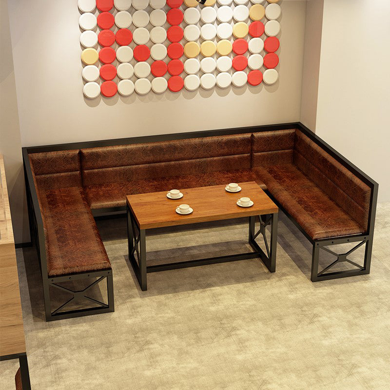 Industrial Rectangle Dining Room Table Solid Wood Table with Trestle Base for Home Kitchen Dinner
