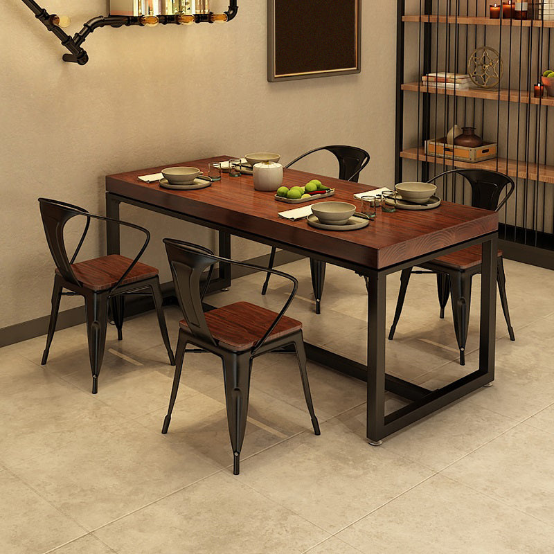 Industrieller Esszimmertisch Kiefer Massivholz Tisch mit Trestle Basis für das Abendessen in der Küche zu Hause