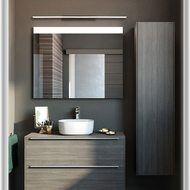 Metal linear Shade Mirror Wall Lights Modern 1 Head Wall Mount Fixture
