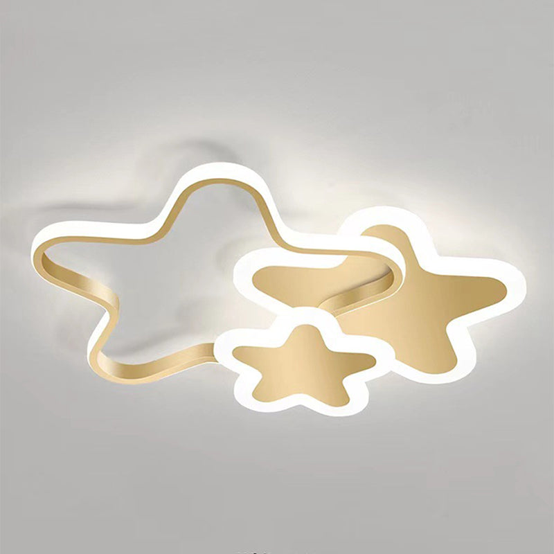 Acrylic Starry LED Ceiling Light in Modern Creative Style Lacquered Iron Flush Mount for Bedroom