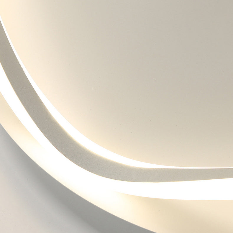 Modern Fashionable LED Linear Flush Mount Aluminium Indoor Ceiling Light with Silicone Shade