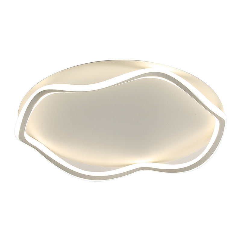 Modern Fashionable LED Linear Flush Mount Aluminium Indoor Ceiling Light with Silicone Shade