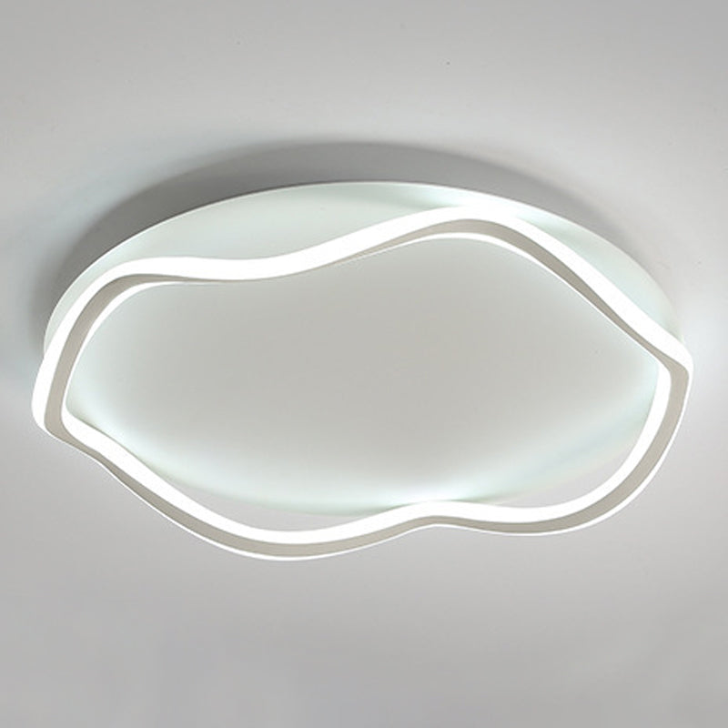 Modern Fashionable LED Linear Flush Mount Aluminium Indoor Ceiling Light with Silicone Shade
