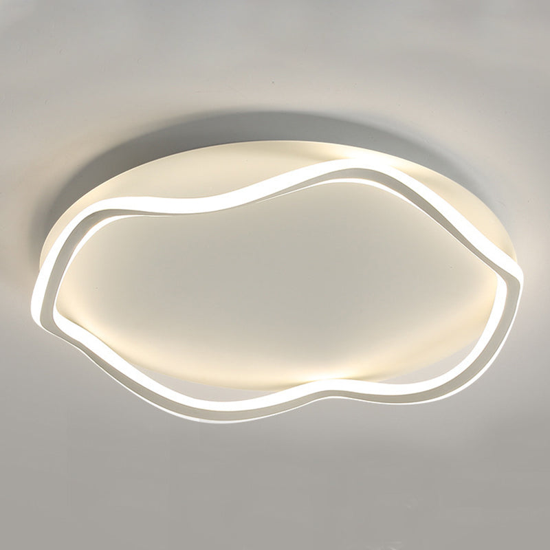 Modern Fashionable LED Linear Flush Mount Aluminium Indoor Ceiling Light with Silicone Shade