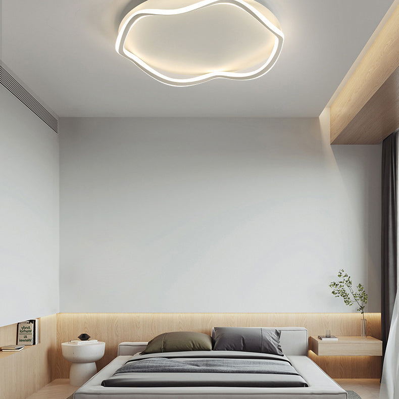 Modern Fashionable LED Linear Flush Mount Aluminium Indoor Ceiling Light with Silicone Shade