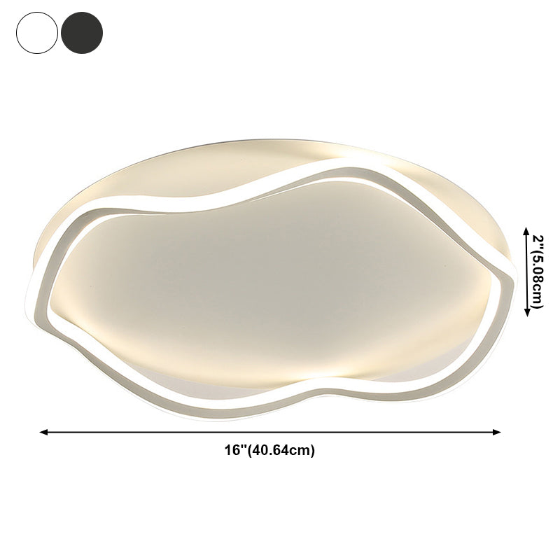 Modern Fashionable LED Linear Flush Mount Aluminium Indoor Ceiling Light with Silicone Shade