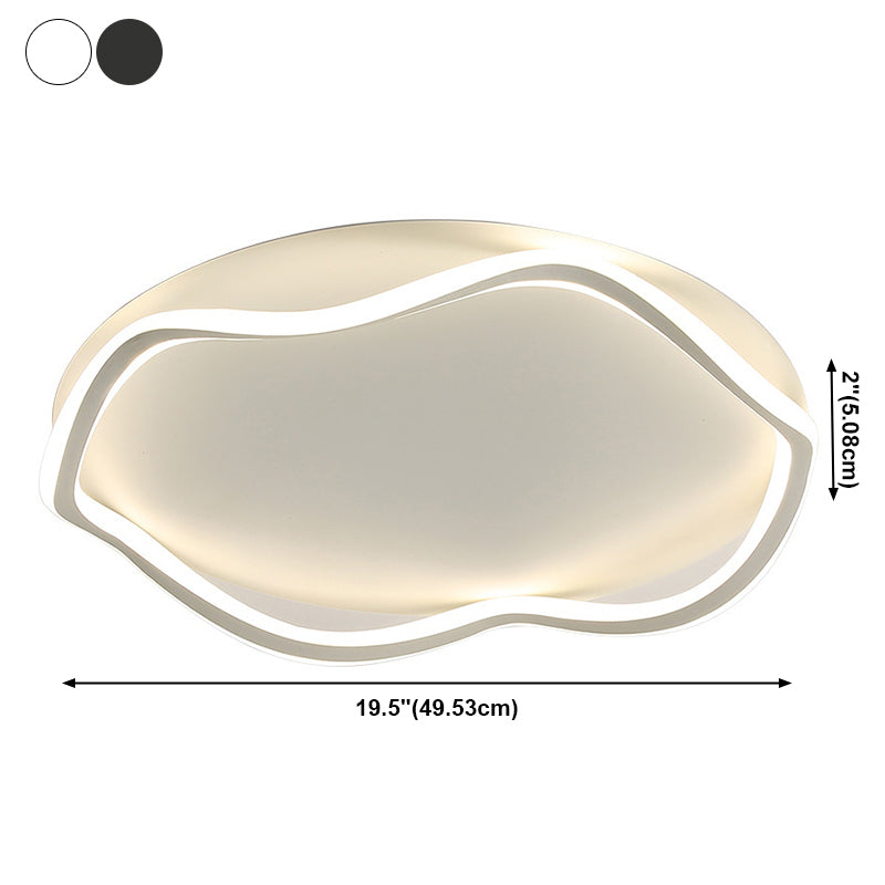 Modern Fashionable LED Linear Flush Mount Aluminium Indoor Ceiling Light with Silicone Shade